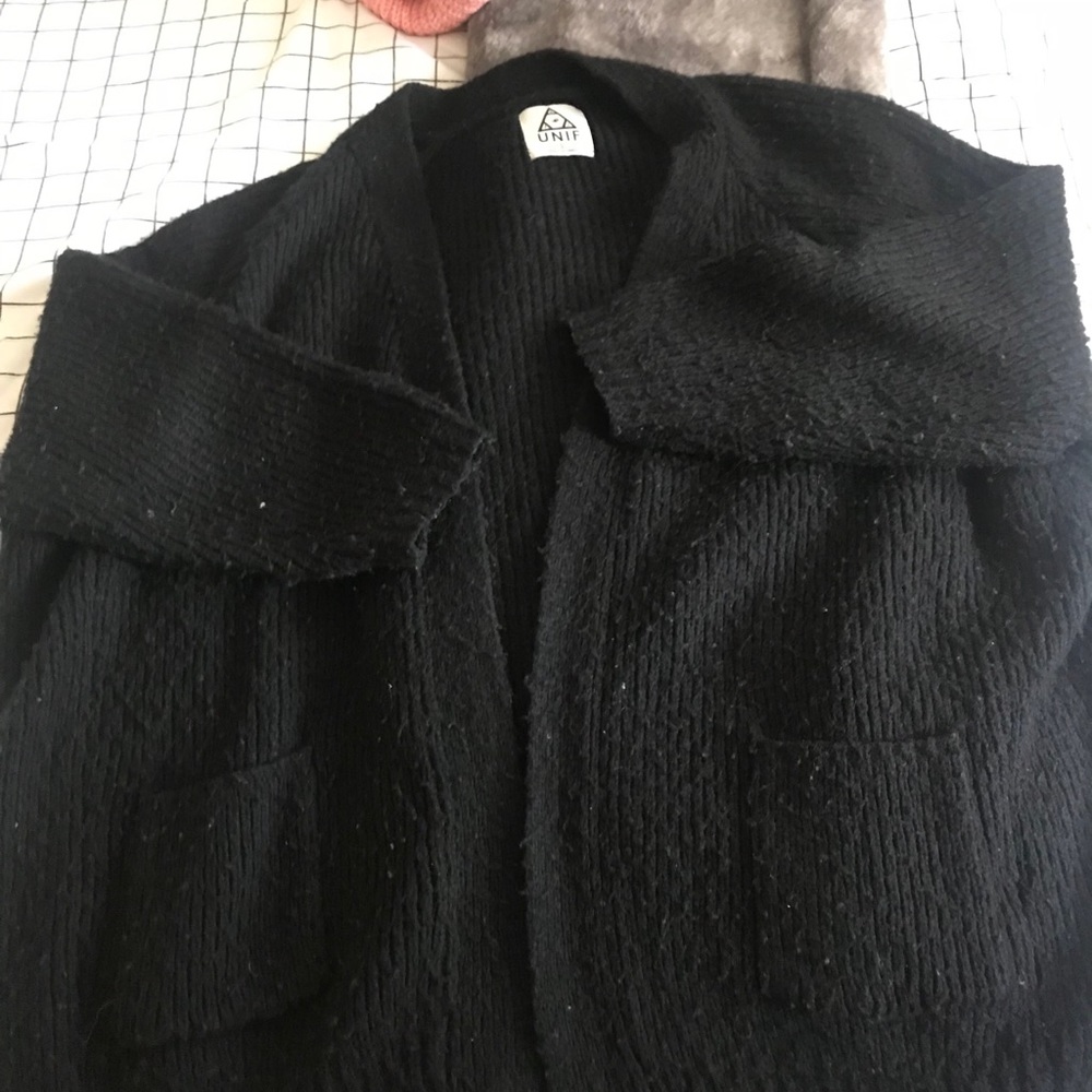 UNIF hole cardigan black
